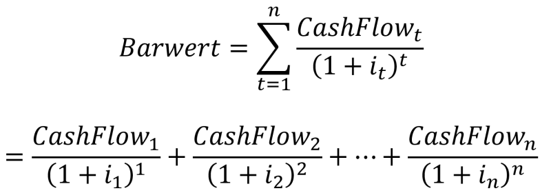 Barwert (Present Value) für mehrere CashFlows